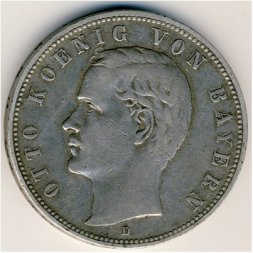 Бавария 5 марок 1904 год