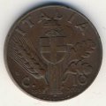 Италия 10 чентезимо 1938 год - Король Виктор Эммануил III