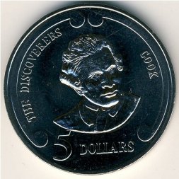 Новая Зеландия 5 долларов 1992 год