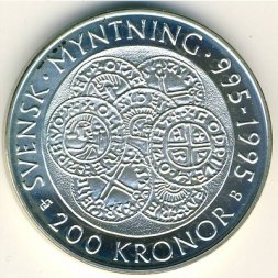 Швеция 200 крон 1995 год