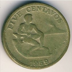 Филиппины 5 сентаво 1959 год