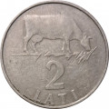 Латвия 2 лата 1992 год - Корова