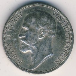 Монета Лихтенштейн 2 кроны 1912 год