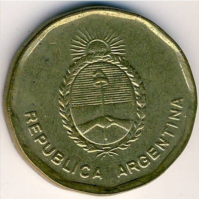 Аргентина 10 сентаво 1985 год