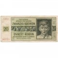 Богемия и Моравия 20 крон 1944 год (немецкая оккупация) - VF