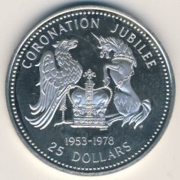 Барбадос 25 долларов 1978 год