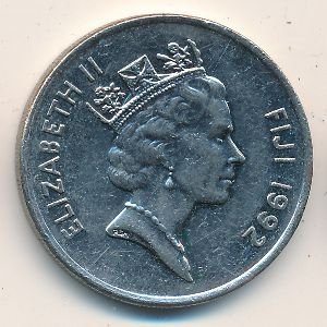 Фиджи 20 центов 1992 год