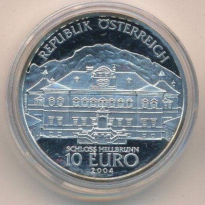 Австрия 10 евро 2004 год - Замок Хельбрунн. Маркус Ситтикус фон Гогенэмс