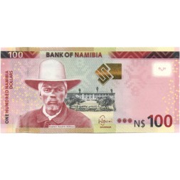 Намибия 100 долларов 2018 год - Ориксы или Сернобыки UNC