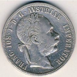 Австрия 1 флорин 1878 год