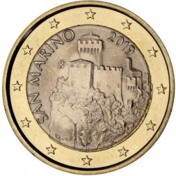 Сан-Марино 1 евро 2019 год - Башня Честа