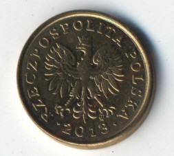 Польша 2 гроша 2013 год - Герб (старый тип)