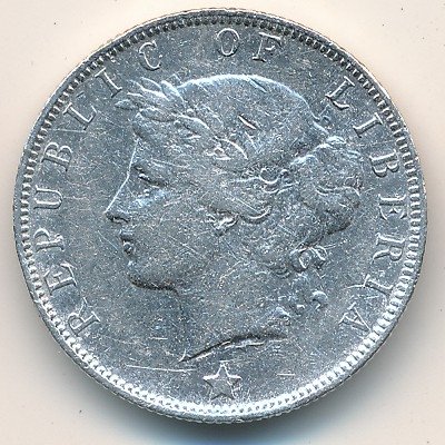 Либерия 25 центов 1906 год
