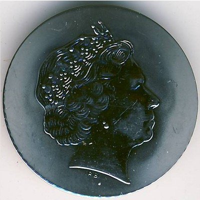 Остров Мэн 1/2 кроны 2000 год - Гринвичский меридиан. Карта мира