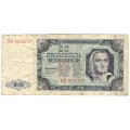 Польша 20 злотых 1948 год - Портрет женщины в платке. Суконные ряды в Кракове - F