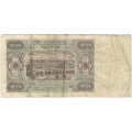 Польша 20 злотых 1948 год - Портрет женщины в платке. Суконные ряды в Кракове - F