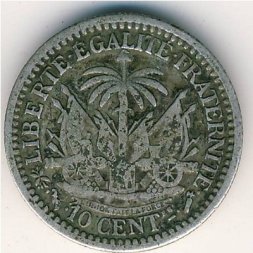 Гаити 10 сантимов 1882 год