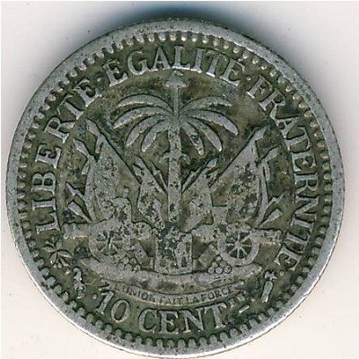 Гаити 10 сантимов 1882 год