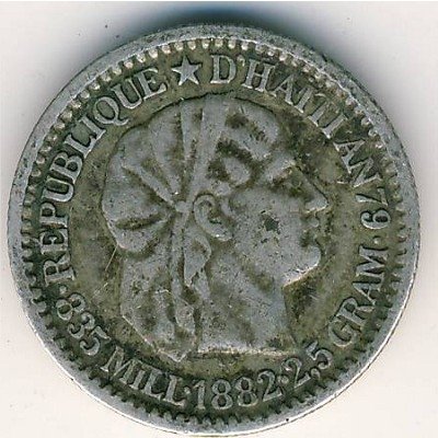 Гаити 10 сантимов 1882 год