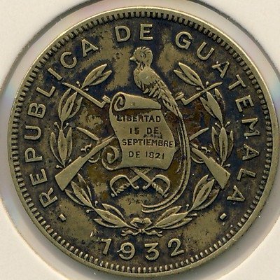 Гватемала 1 сентаво 1932 год