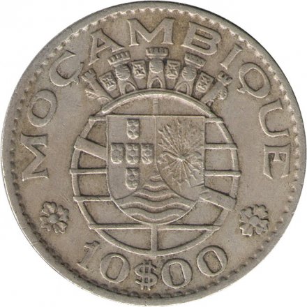 Мозамбик 10 эскудо 1970 год