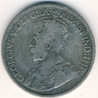 Канада 25 центов 1913 год