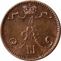 Финляндия 1 пенни 1891 год - Александр III (1881 - 1894) - AU