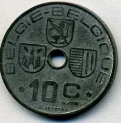 Бельгия 10 сантимов 1946 год (BELGIE-BELGIQUE)