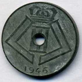Бельгия 10 сантимов 1946 год (BELGIE-BELGIQUE)