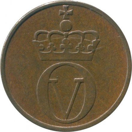 Норвегия 1 эре 1971 год - Король Улаф V
