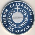Сейшелы 25 рупий 1977 год - 25 лет правлению Королевы Елизаветы II