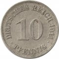 Германия 10 пфеннигов 1911 год (E)