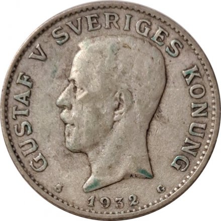 Швеция 1 крона 1932 год