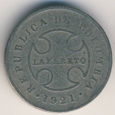 Колумбия 10 сентаво 1921 год