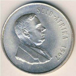 ЮАР 1 рэнд 1967 год - Хендрик Френч Фервурд (SUID-AFRIKA)