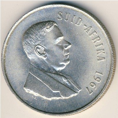 ЮАР 1 рэнд 1967 год - Хендрик Френч Фервурд (SUID-AFRIKA)