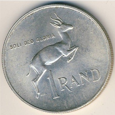 ЮАР 1 рэнд 1967 год - Хендрик Френч Фервурд (SUID-AFRIKA)