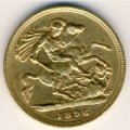 Великобритания 1/2 соверена 1896 год