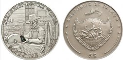 Палау 5 долларов 2010 год - Сокровища мира. Сапфир
