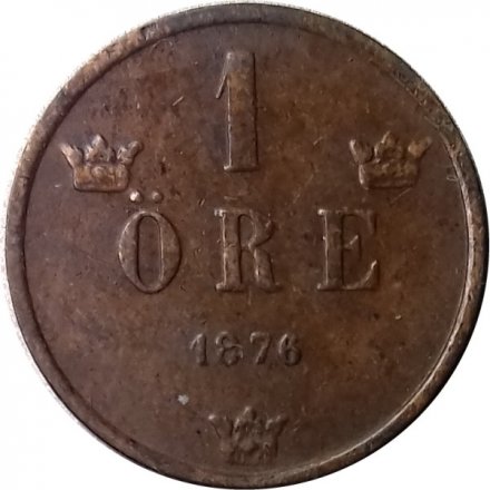 Швеция 1 эре 1876 год