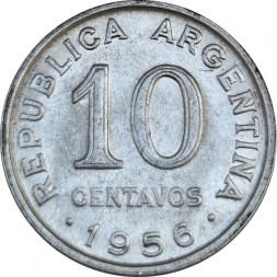 Аргентина 10 сентаво 1956 год