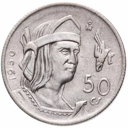Мексика 50 сентаво 1950 год - Куаутемок