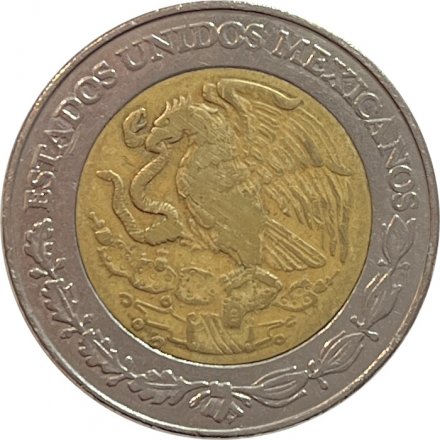 Мексика 5 песо 2001 год - Хохлатый сокол