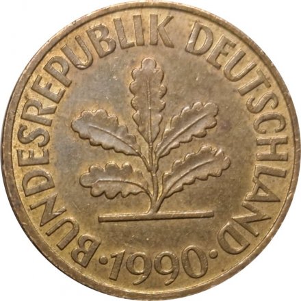 ФРГ 10 пфеннигов 1990 год (G)