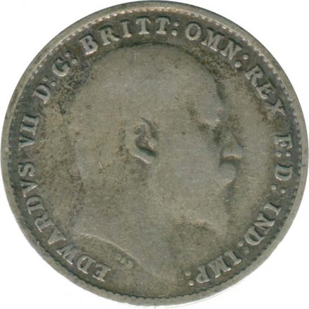 Великобритания 3 пенса 1906 год