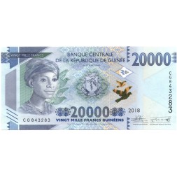 Гвинея 20000 франков 2018 год - UNC