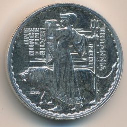 Великобритания 2 фунта 2001 год - Британия (серебро)