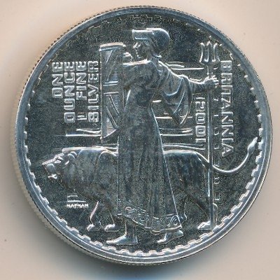 Великобритания 2 фунта 2001 год - Британия (серебро)
