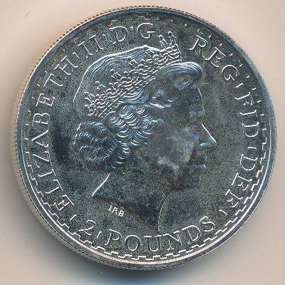 Великобритания 2 фунта 2001 год - Британия (серебро)