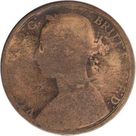Великобритания 1 пенни 1893 год (бронза, коричневый цвет)
